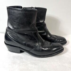 Double H 1875 Western Zipper Ankle Boot Black Size Men’s 9.5 D